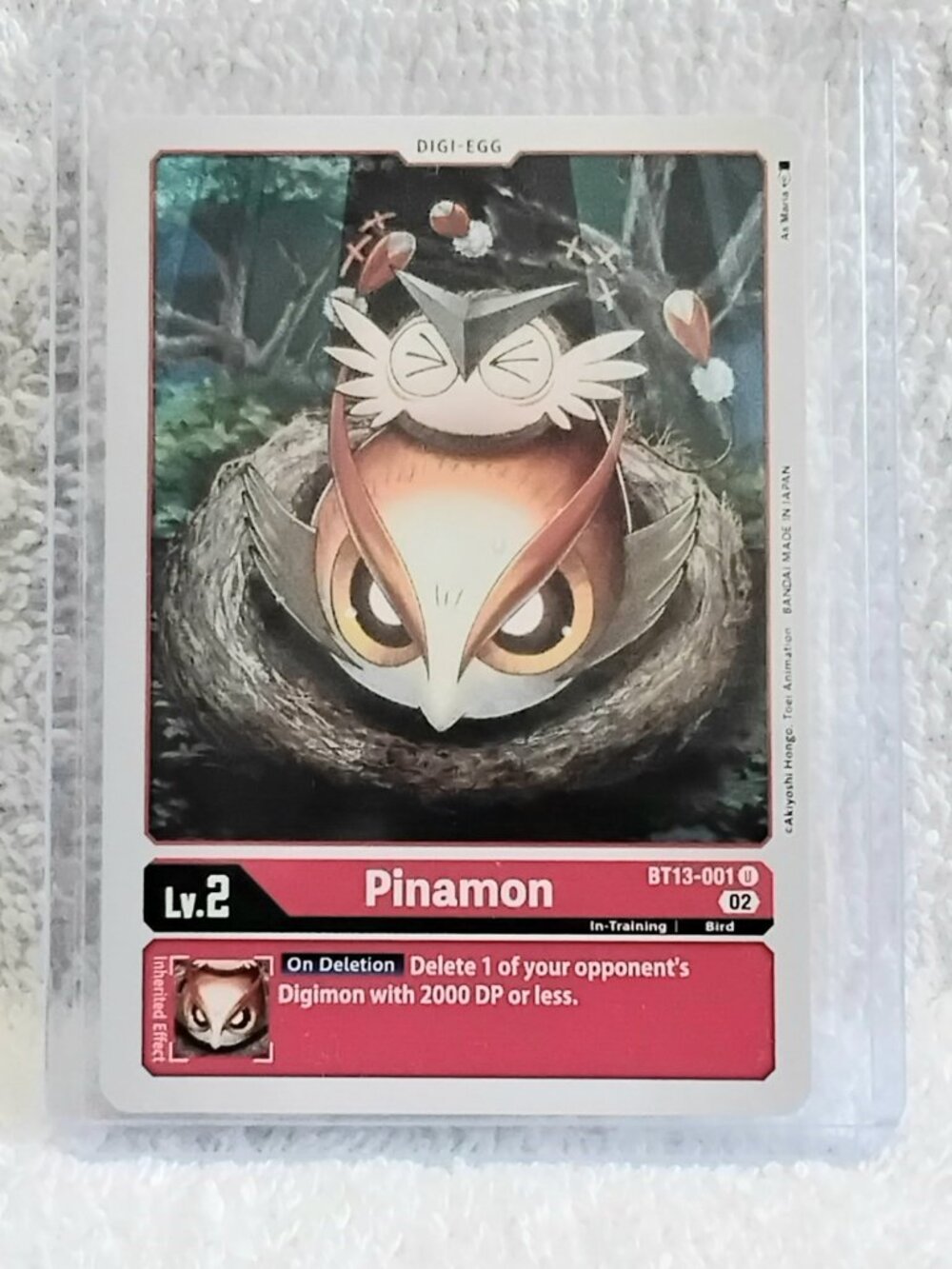 5/$20 Mint Digimon Pinamon Digi-Egg Card BT13-001 U by Bandai!!
